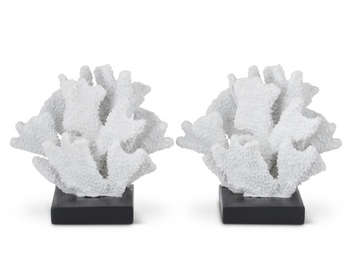Coral Polyresin Bookends