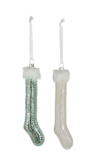 Northern Lights Glass Stocking Ornament