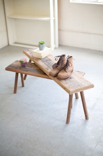 Recycled Wood Accent Table - Small