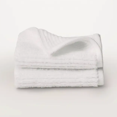 Turkish Ribbed Washcloth - S/2 - White