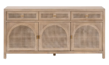 Cane Media Sideboard - Smoke Grey Oak