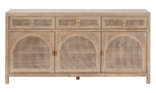 Cane Media Sideboard - Smoke Grey Oak
