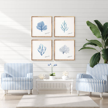 Blue Coral Scripture Wall Art