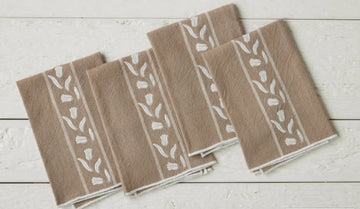 Dinner Napkins - White Tulip S/4