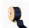 2.5" Wired Reversible Velvet Ribbon - Navy