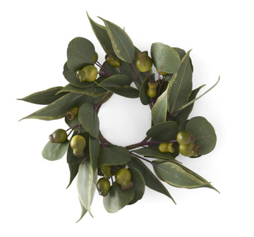 16 Inch Mixed Eucalyptus Candle Ring (4Dia.)
