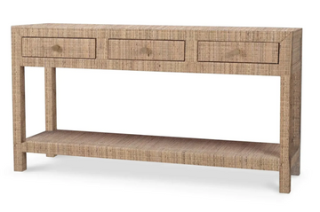 Kagu Console Table Wrapped in Rattan Natural