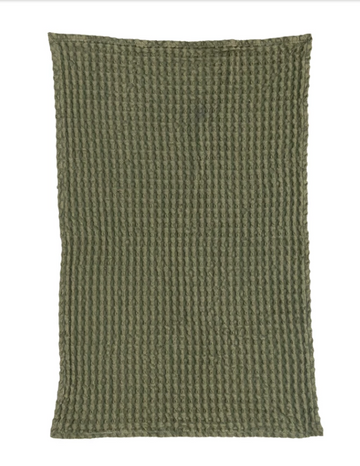 Cotton Waffle Tea Towel - Green