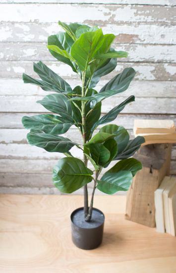 Faux Fiddle Fig Leaf Plant