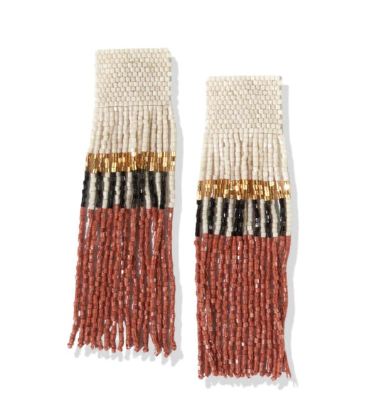 Belle Rust Fringe Earrings