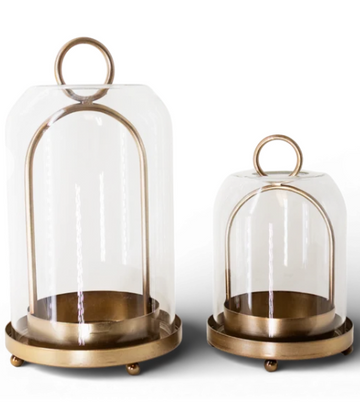 Cloche with Metal Stand - S/2