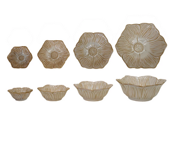 Flower Shaped Bowls - S/4