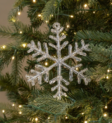 6.25" Silver Fused Snowflake Ornament