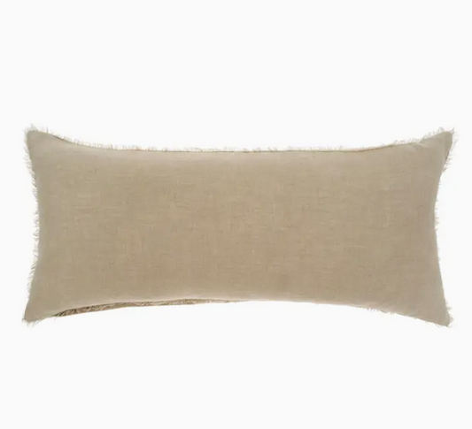 14" x 31" Lina Linen Pillow- Almond