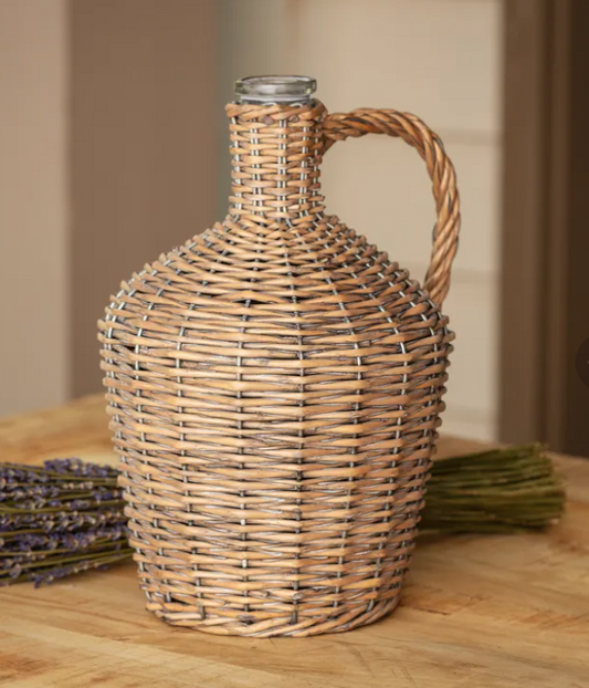 Willow Covered Wine Bottle