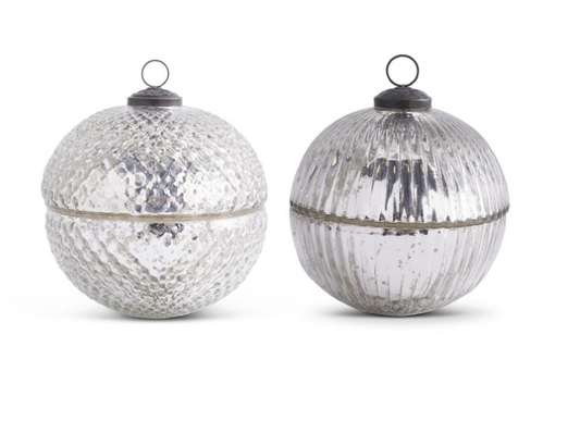 Cranberry Spice Silver Ornament Candle