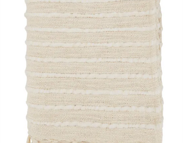 Chunky Stripe Throw - Ivory