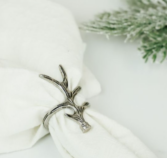Silver Antler Napkin Ring