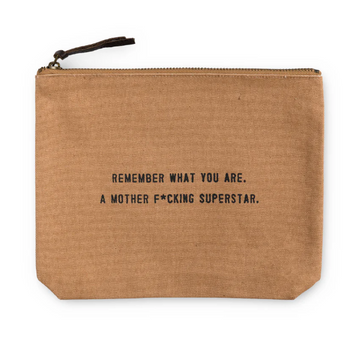 Canvas Zip Bag- Remember What You Are