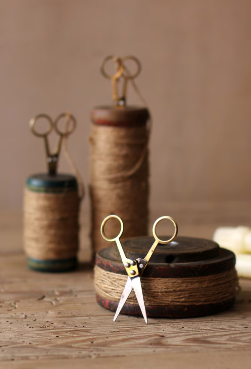 Wooden Spool with Twine