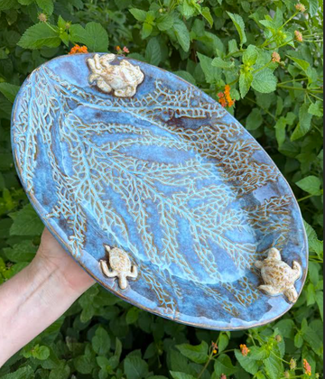 Local Pottery Turtle Crab Platter