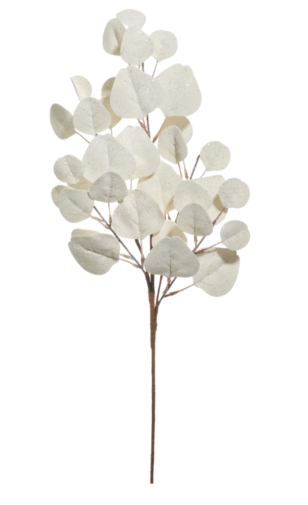 30" White Eucalyptus Spray