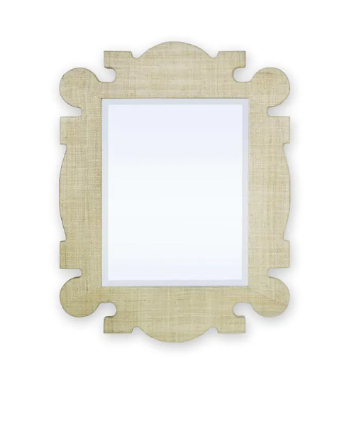 Rodeo Mirror in Raffia Raw