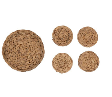 Water Hyacinth Trivet and Coaster Set (4)