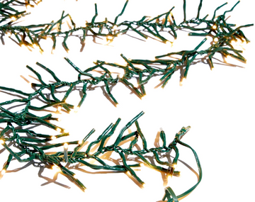34' Connectable Cluster Garland Green Wire