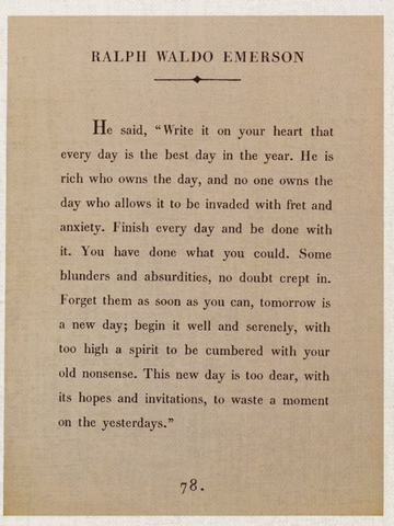 Book Collection Art Poster -Ralph Waldo Emerson