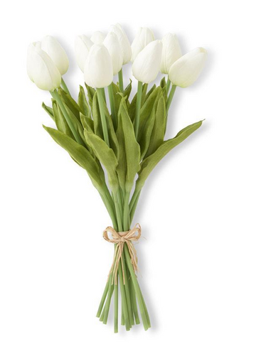 White Real Touch Mini Tulip Bundle