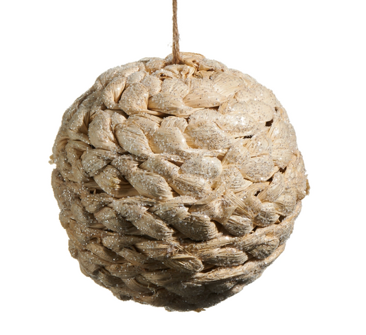 5" Natural Rattan Ball Ornament