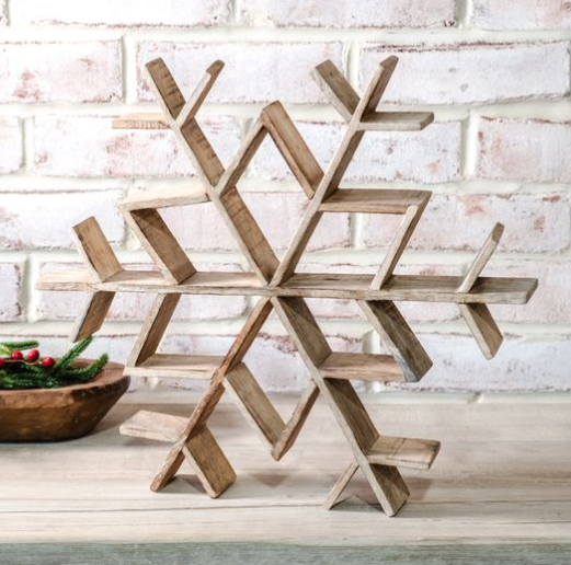 8" Wood Snowflake