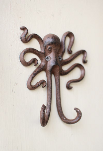 Cast Iron Octopus Wall Hook