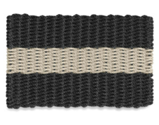 Lobster Rope Doormat - Black w/ Sand