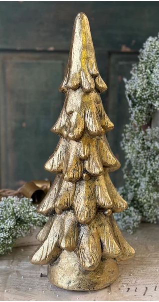 20" Gold Leaf Pine Tree