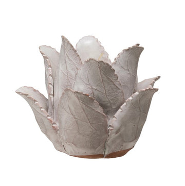 Terracotta Flower Tealight Holder