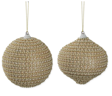 5 inch Assorted Gold Ornaments