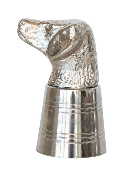Aluminum & Stainless Dog Head Shot Glass