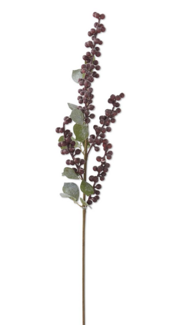 25.5 Inch Frosted Burgundy Berry Stem