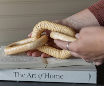 Adele Cane Wrapped Wood Decorative Chain