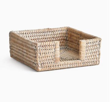 Rattan Square Cocktail Napkin Holder