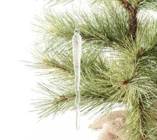 Glass Icicle Ornament