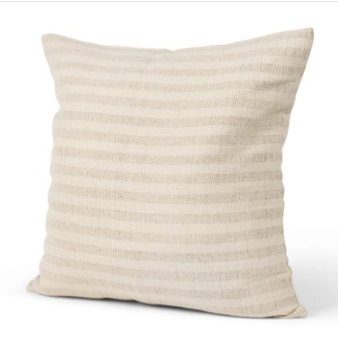 Jace Cream/Beige Stripe Square Pillow Cover
