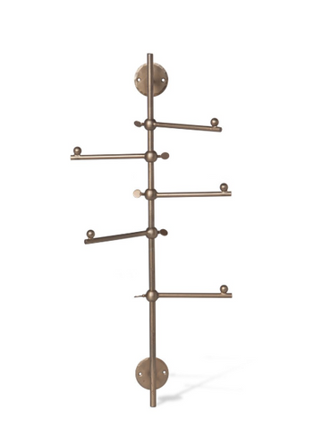 Vertical Coat Rack - Brass