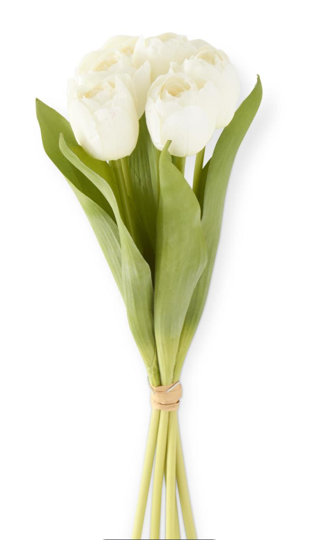 White Real Touch Mini Tulip Bundle