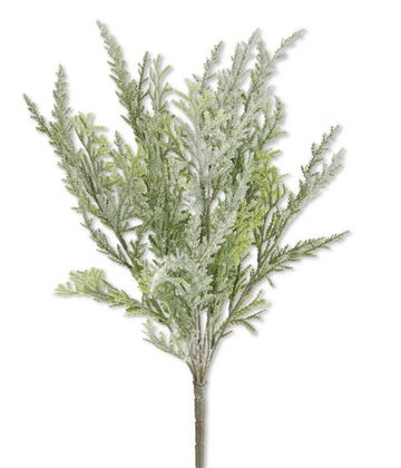 17.5 Inch Flocked Cedar Bush