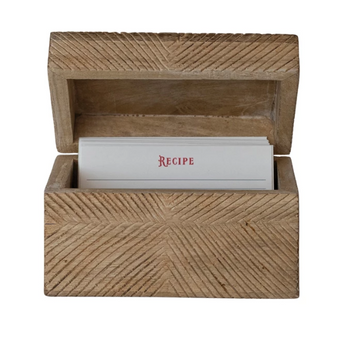 Mango Wood Recipe Box