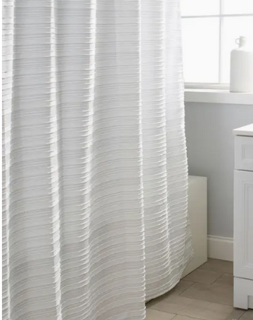 White Waves Shower Curtain