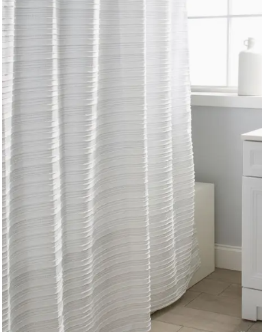 White Waves Shower Curtain